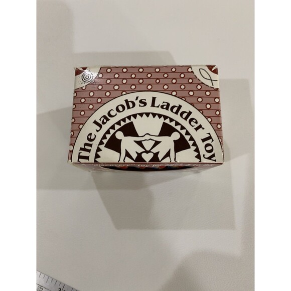 Jacob's Ladder Francis Family Folk Toy Wood RedBlue Ribbon Illusion Block Trick - Picture 3 of 5